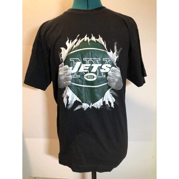 New York Jets Ripped Effect T-Shirt Size XL Football - Picture 1 of 3